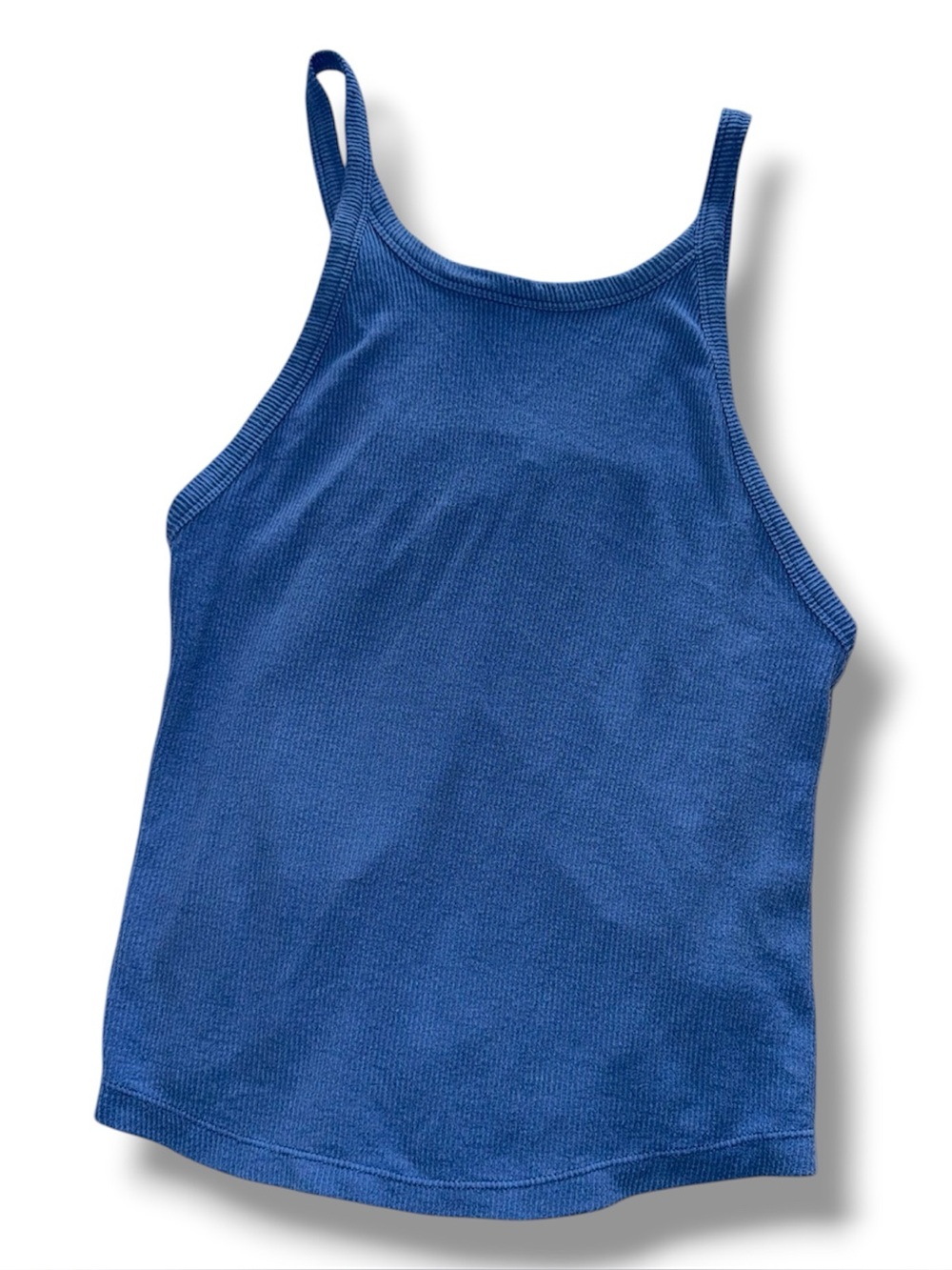 Free People Blue Tank Top Boho Small Low Back Coastal